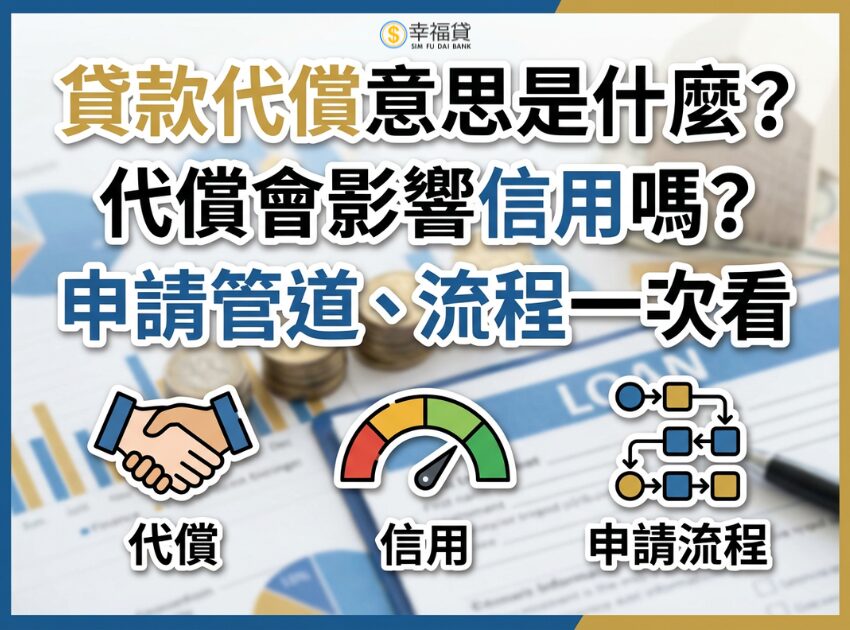 貸款代償意思是什麼？代償會影響信用嗎？申請管道、流程一次看 - 幸福貸